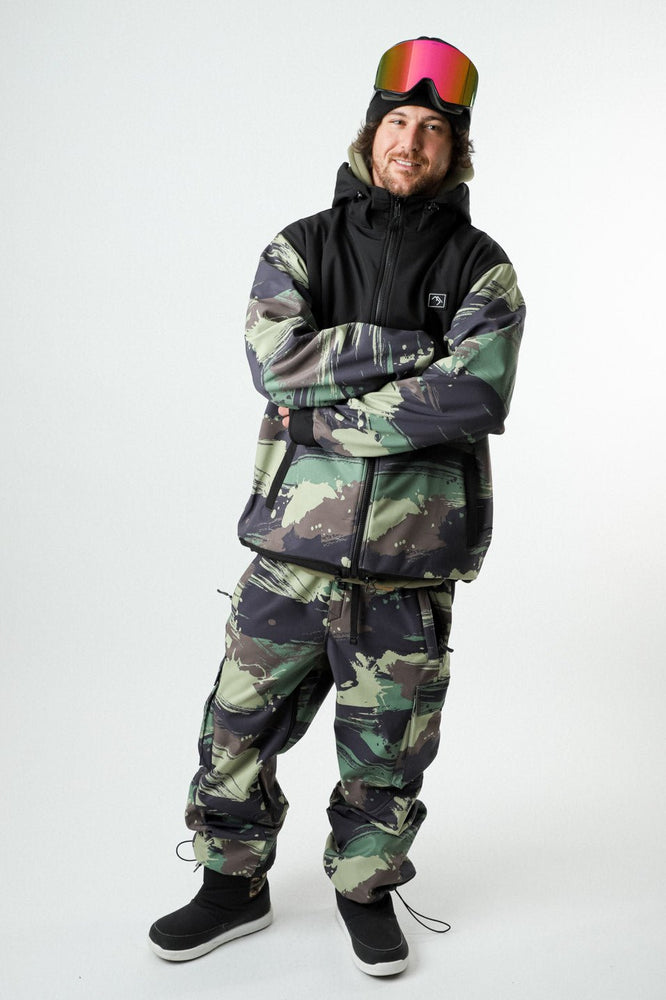 Black and camo waterproof jacket