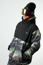 Black and camo waterproof jacket