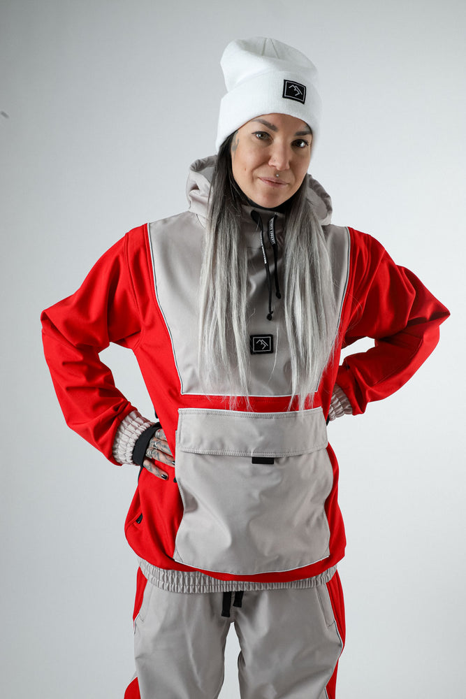 Red Waterproof ski jacket