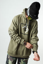 Green snowboard hoodie