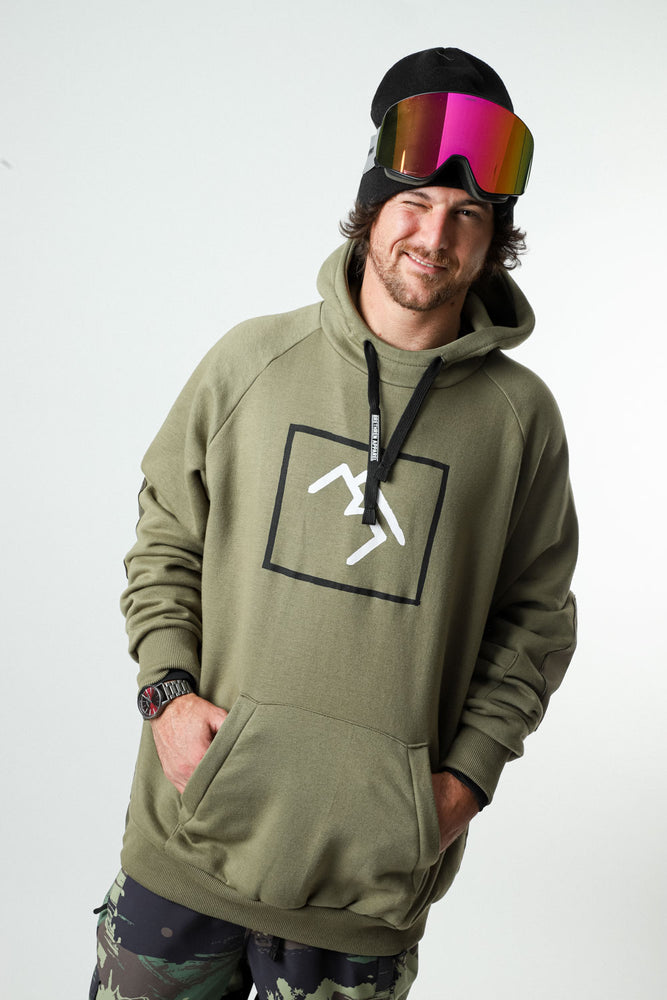 Green snowboard hoodie