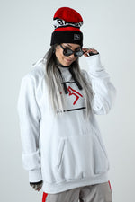 White Snowboard Hoodie